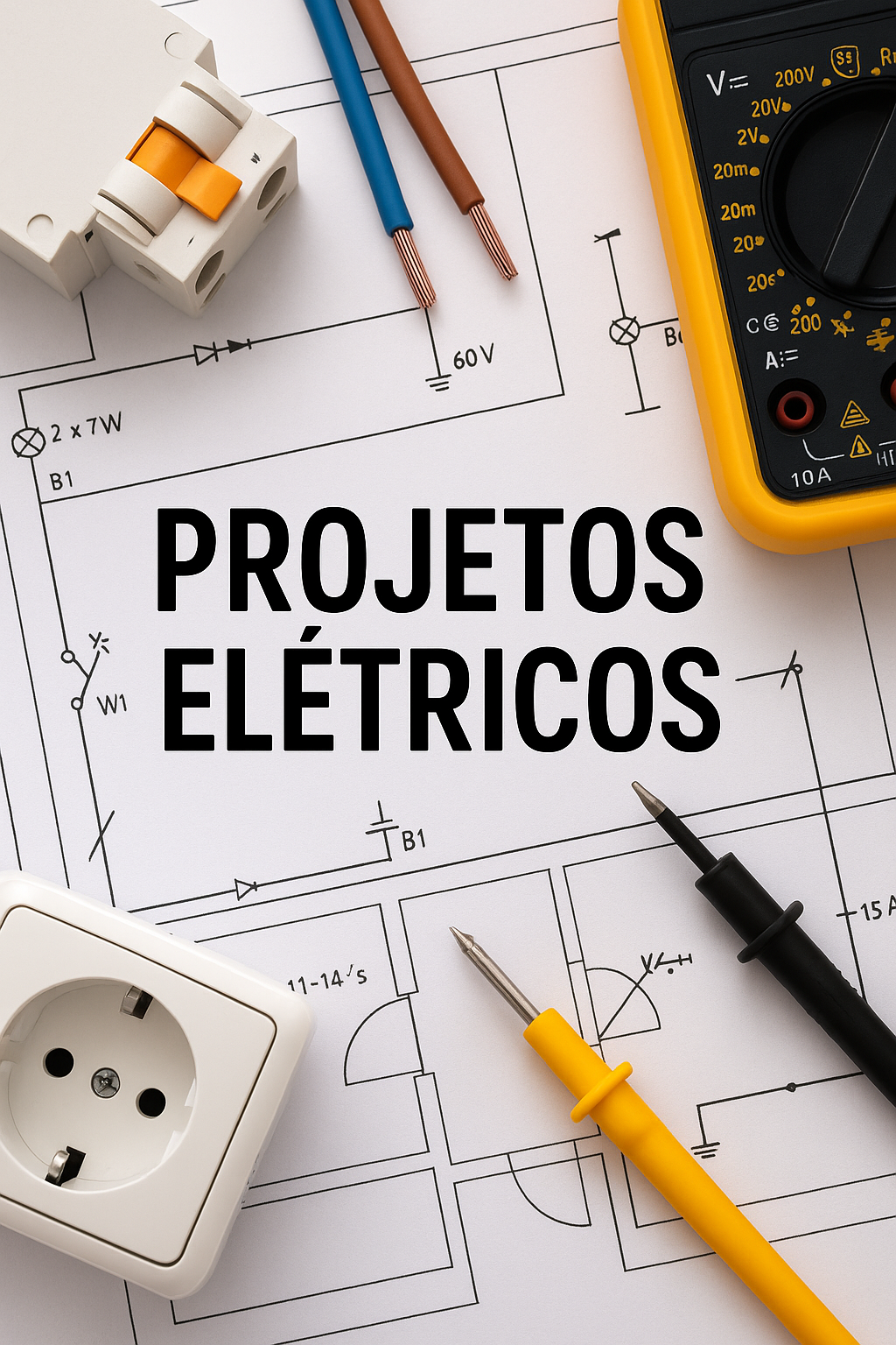 Projeto elétrico em prancha técnica