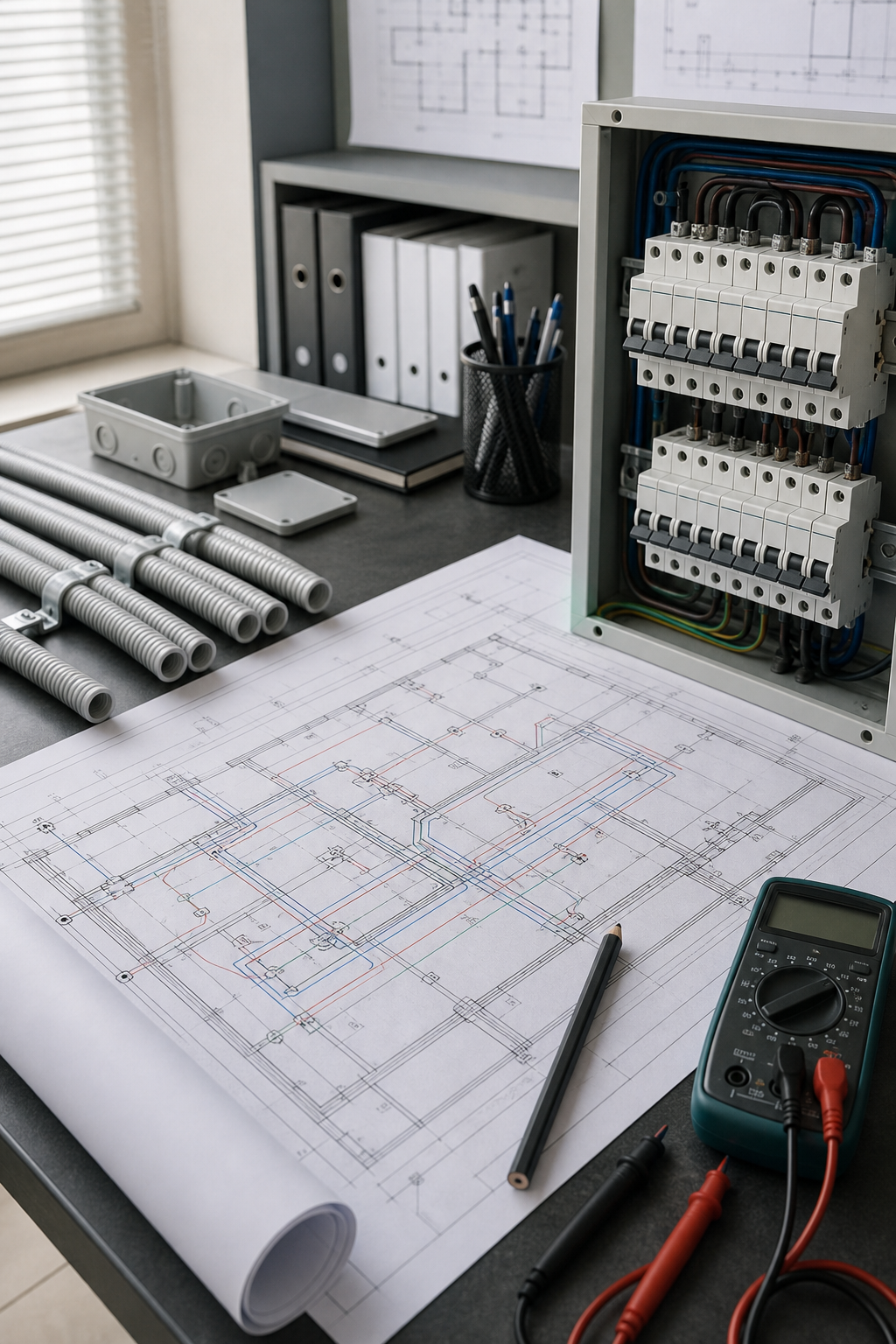 Projeto elétrico em prancha técnica
