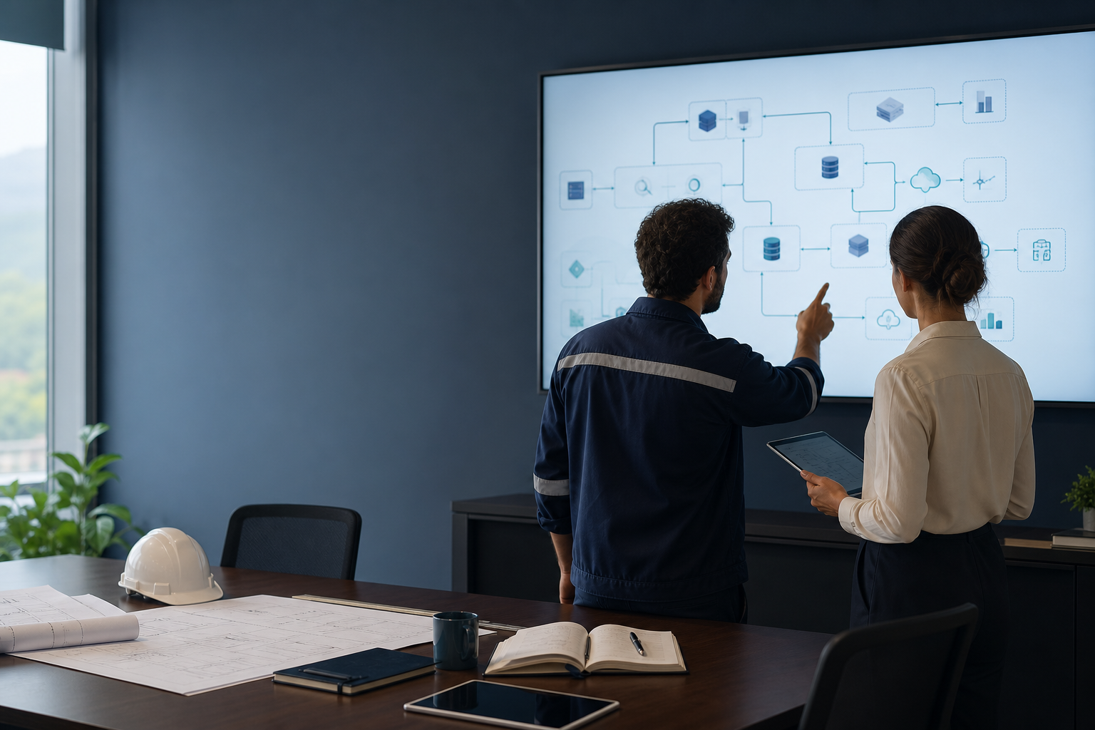 Equipe analisando um processo antes do desenvolvimento de uma solução digital